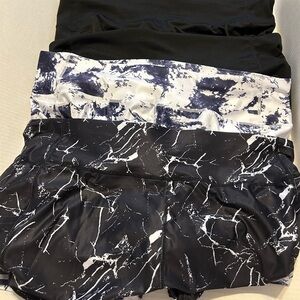 Women's Athletic Shorts - Black and White Marble 4 pack. 4xl